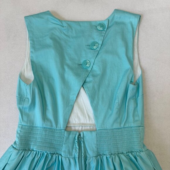 ModCloth x Care Bears Next Level Fit & Flare Dress Size XS Blue Camping Graphic - Picture 7 of 16